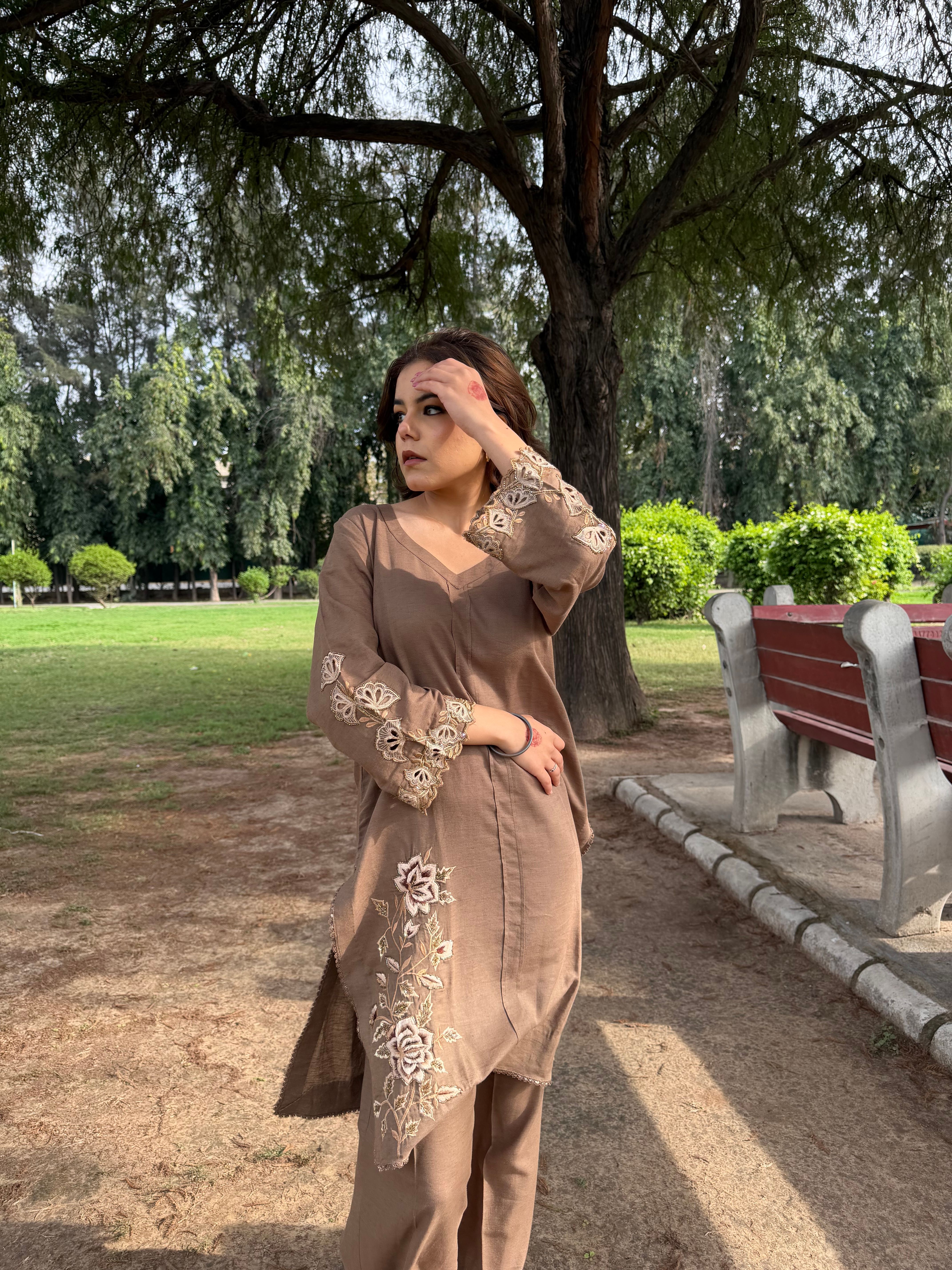 Mocha Taupe Pant Set