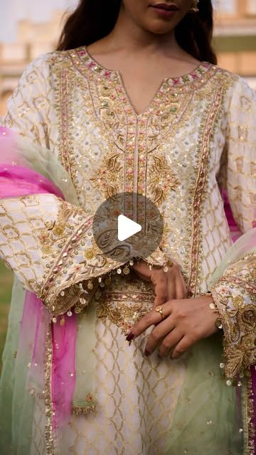 Ivory A line Salwar Suit