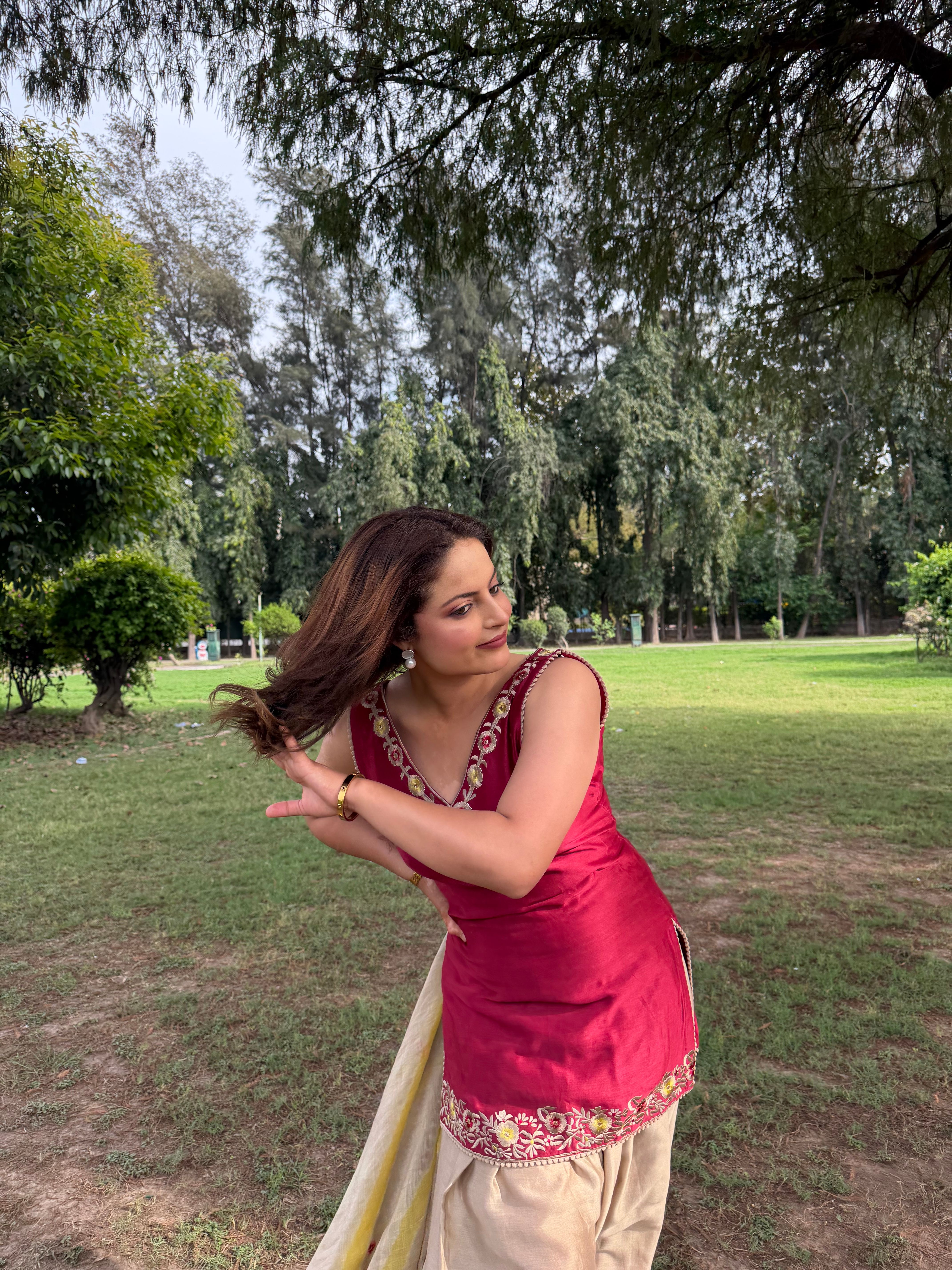 Maroon Mocha Farshi Salwar