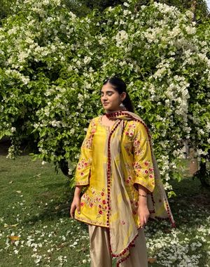 Marigold Gold Farshi Salwar