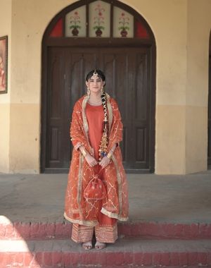 Burnt Terracotta Farshi Salwar Suit