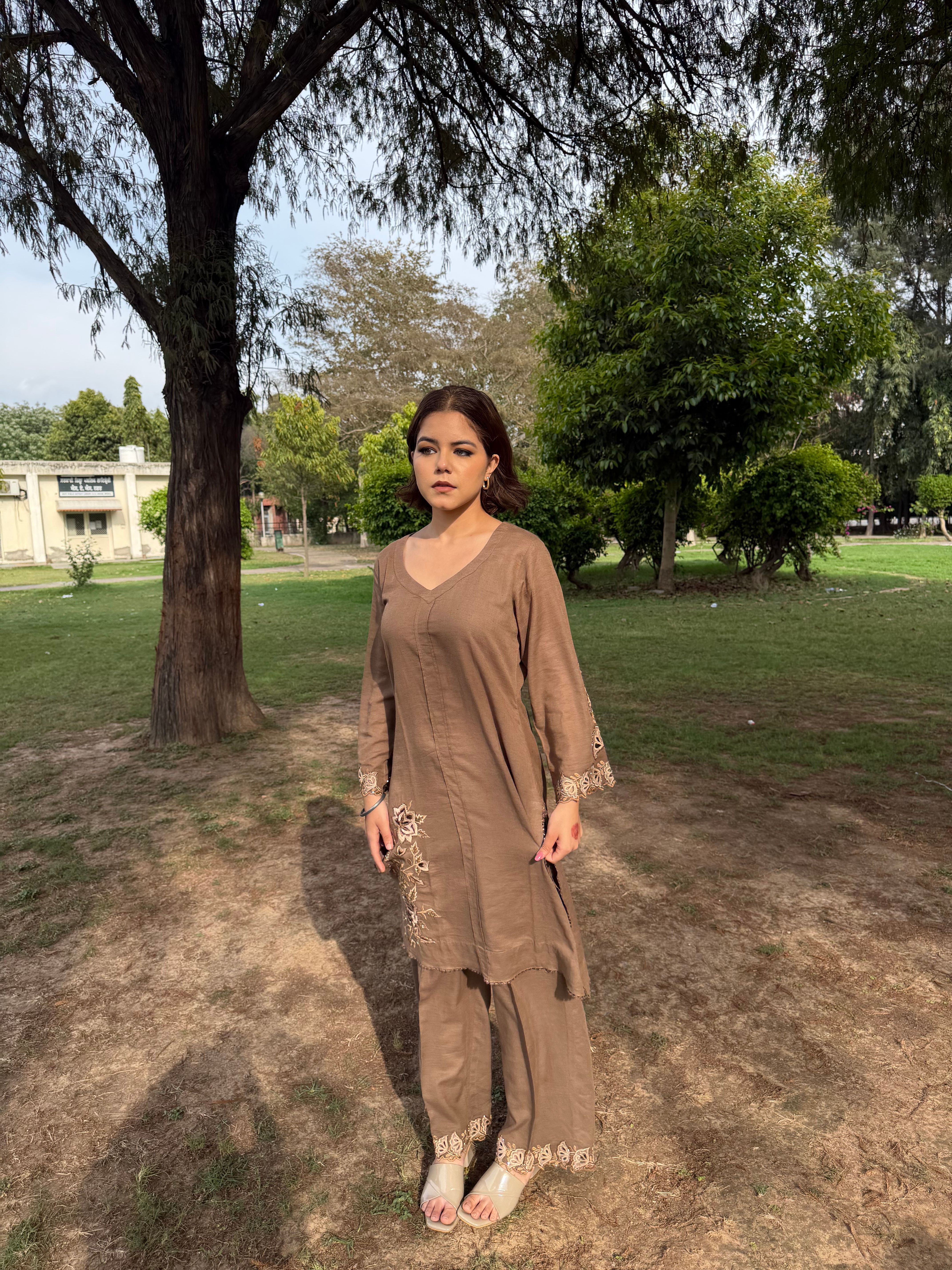 Mocha Taupe Pant Set