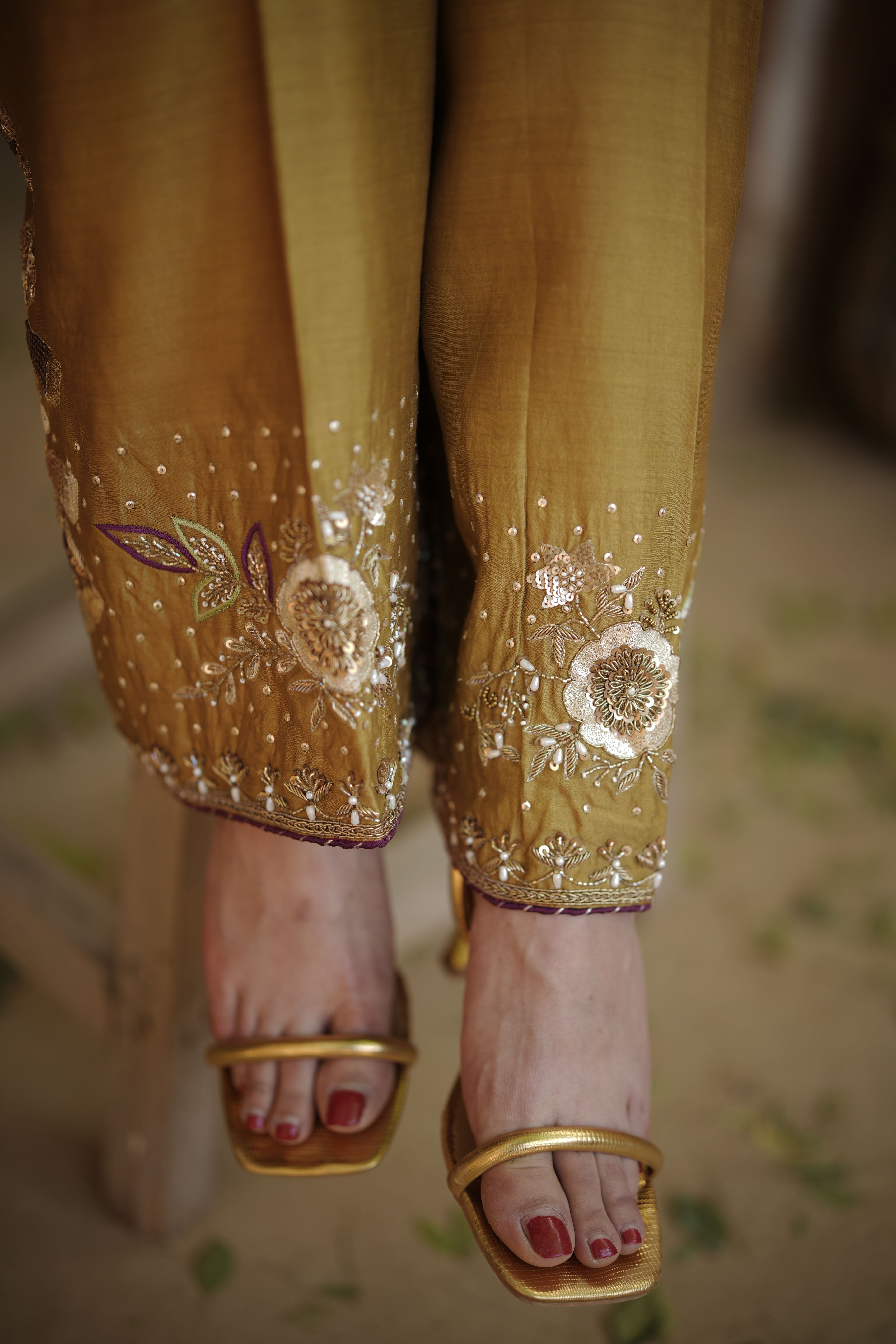 Purple Gold Pant set