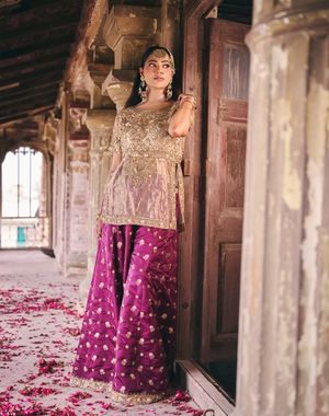 Gold and Wine Sharara