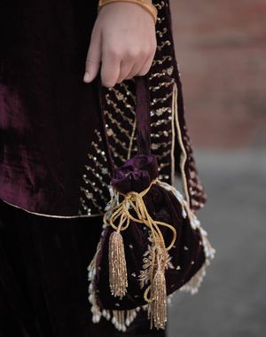 Wine Velvet Salwar Suit