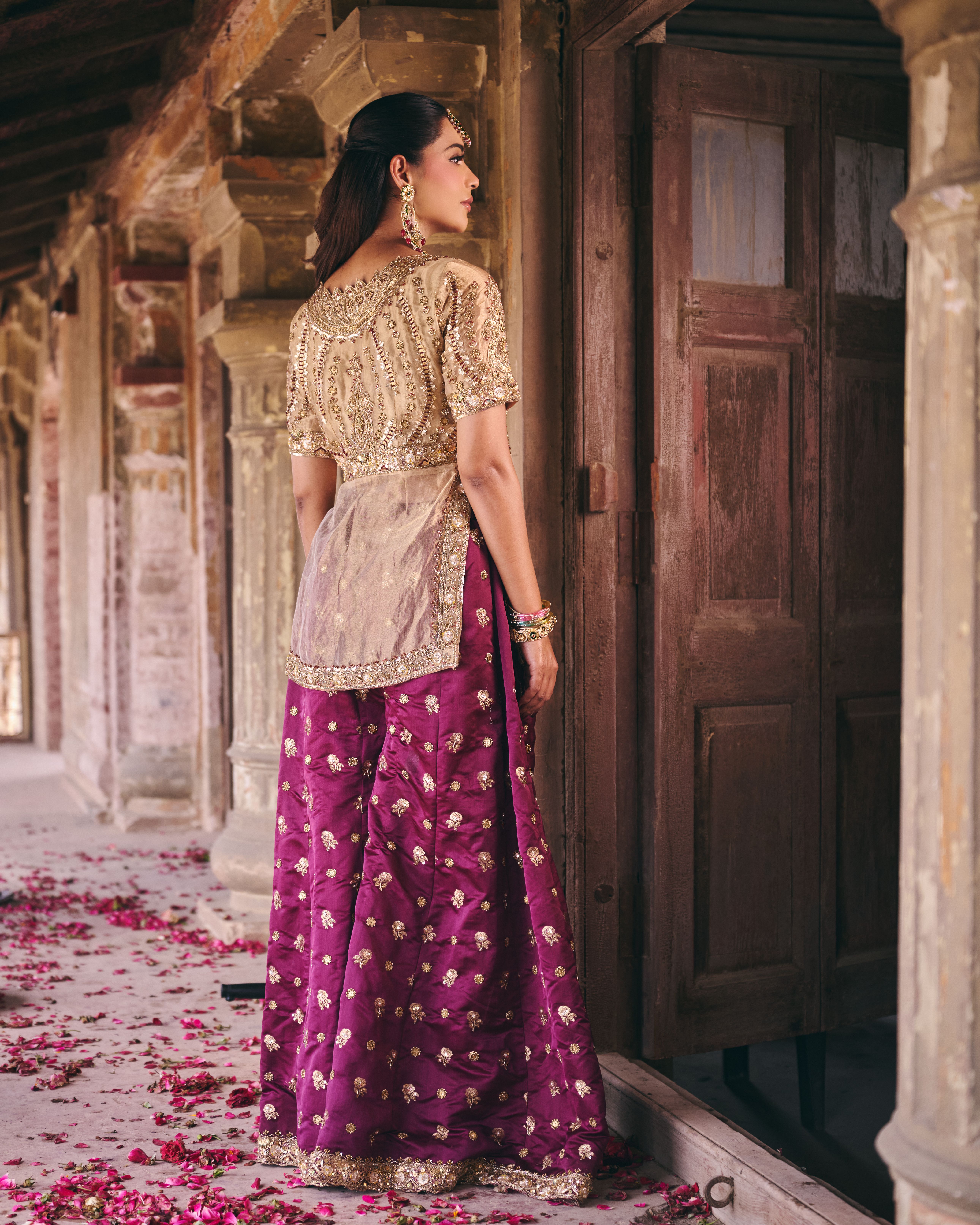 Gold and Wine Sharara