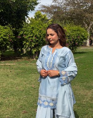 Powder Blue Farshi Salwar