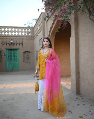 Marigold Sunset Sharara Set