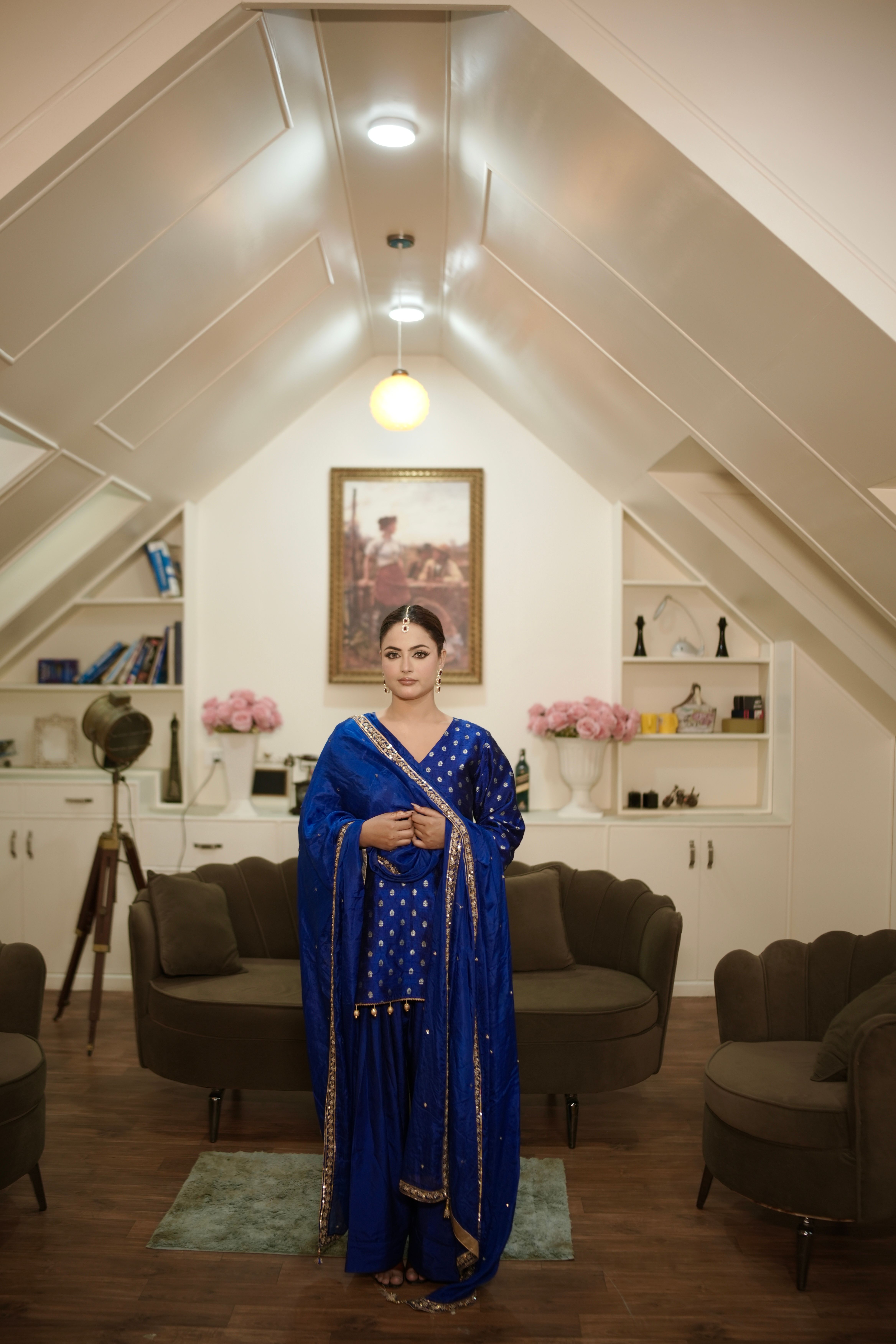 Royal Blue Farshi Salwar Set