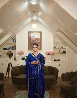 Royal Blue Farshi Salwar Set