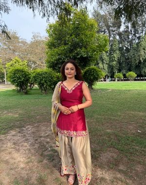 Maroon Mocha Farshi Salwar