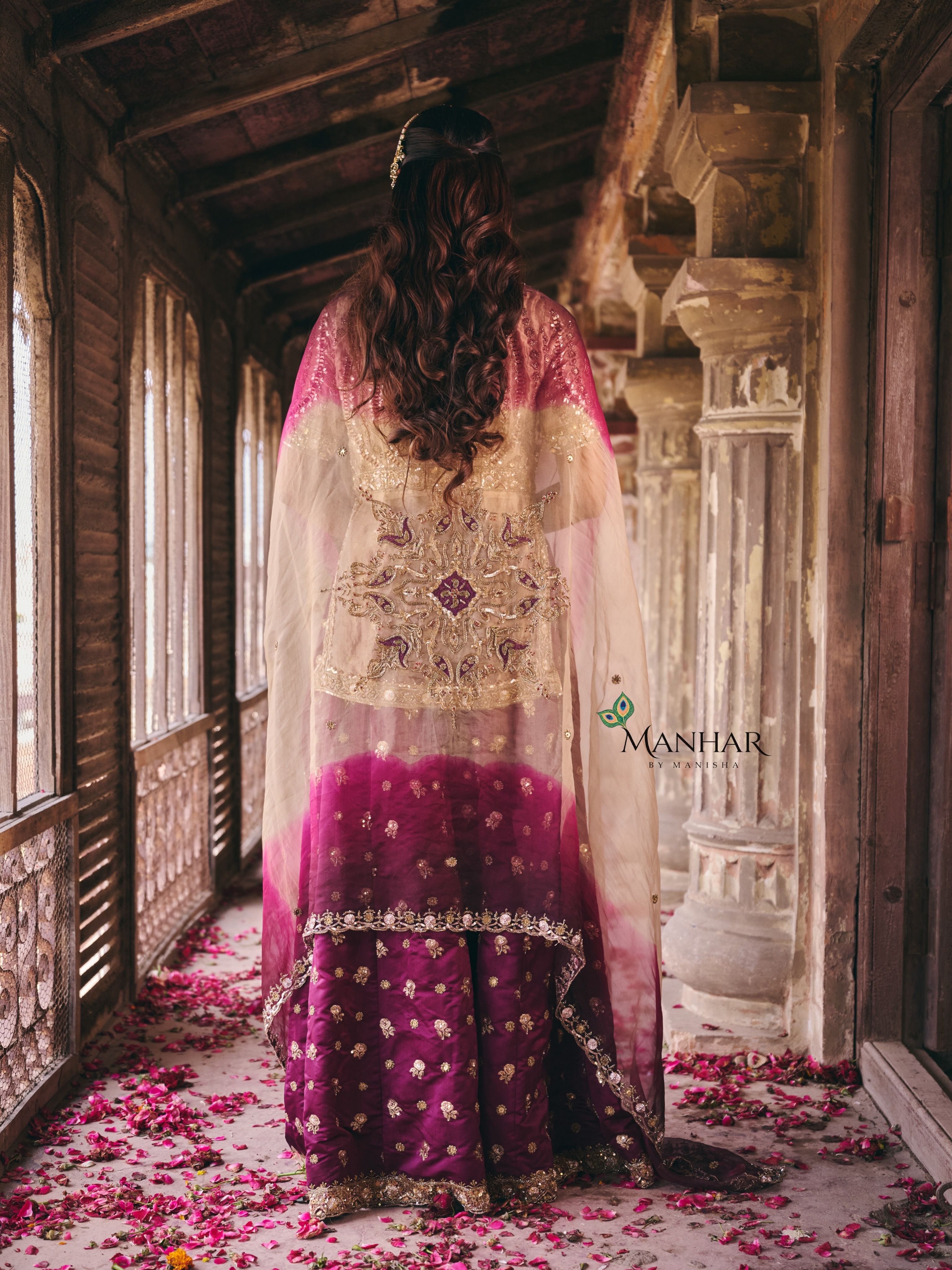 Gold and Wine Sharara