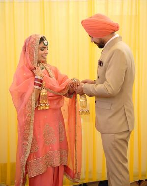Pink Anand Karaj Salwar Suit
