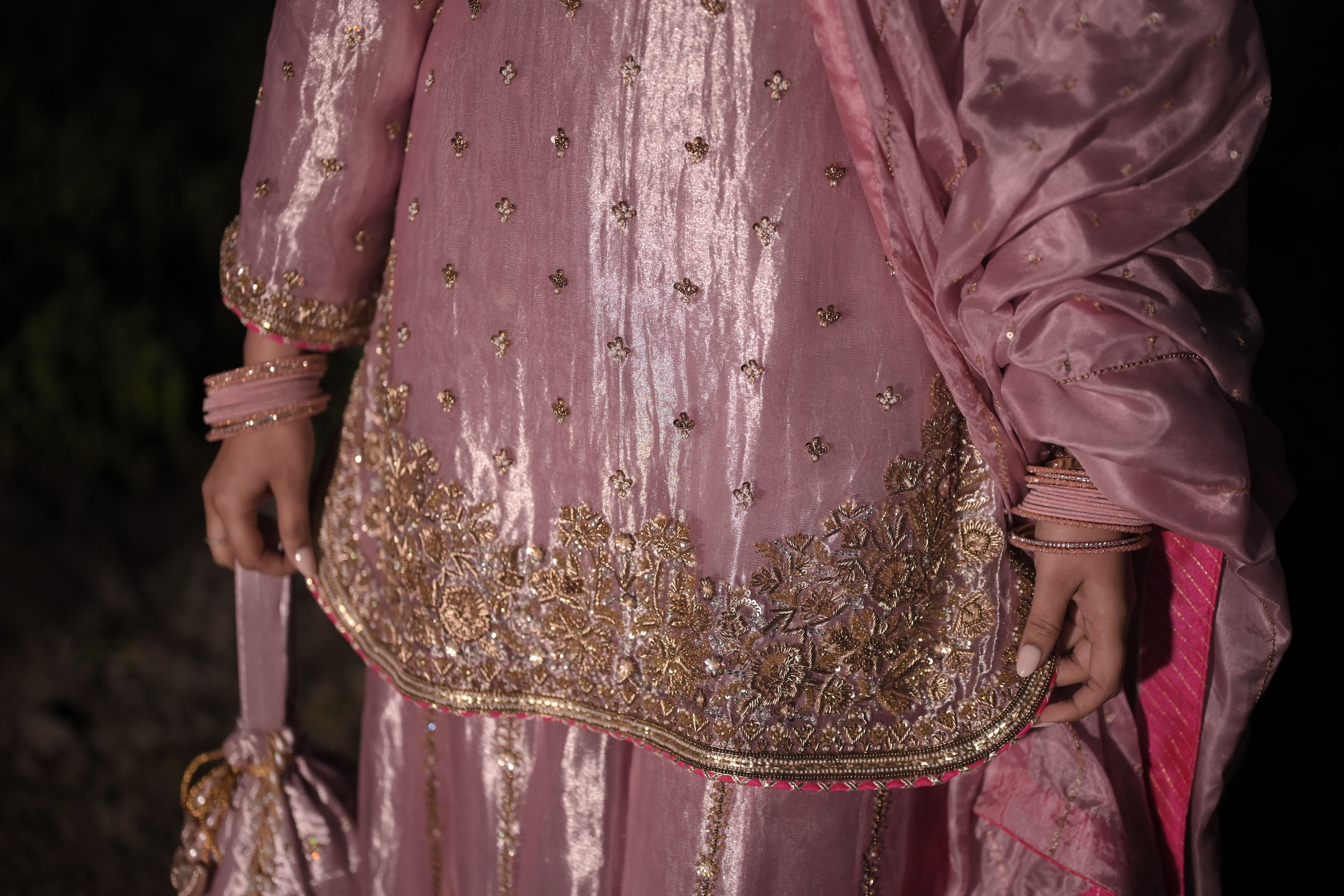 Misty Rose Sharara Set