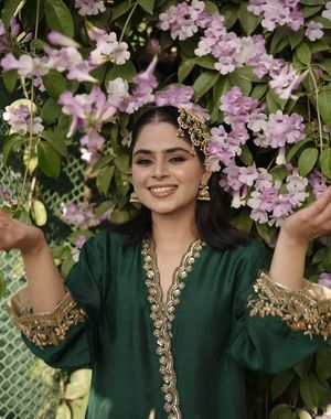 Dark Green High-Low Coord set