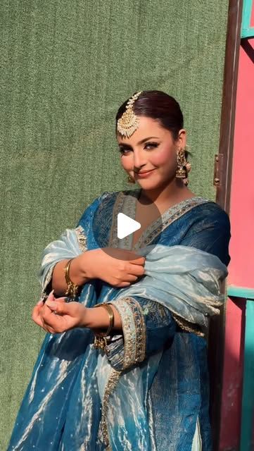 Teal Blue Farshi Salwar Suit