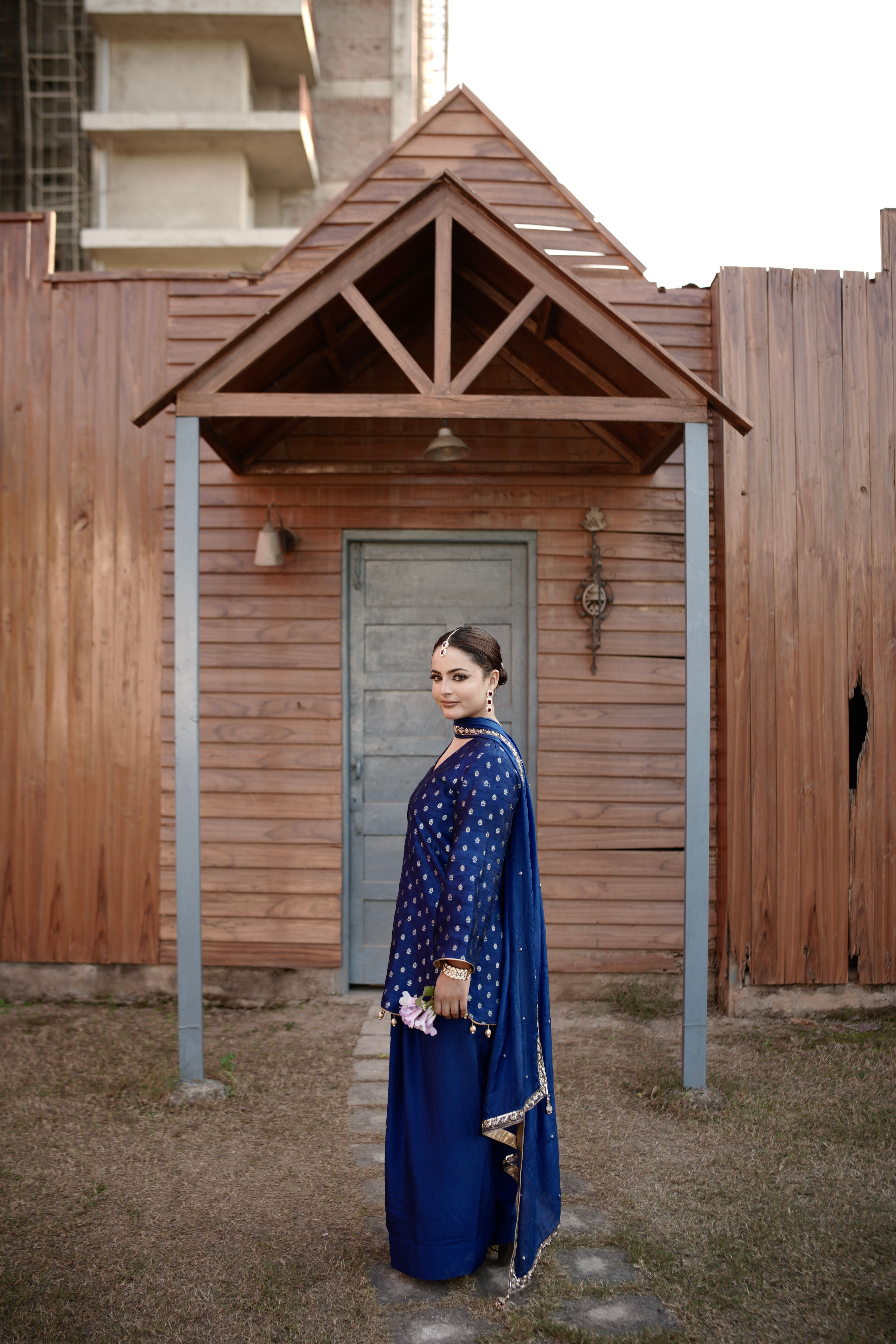 Royal Blue Farshi Salwar Set
