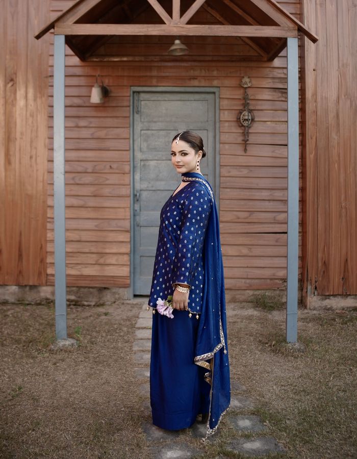 Royal Blue Farshi Salwar Set