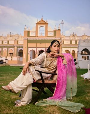 Ivory A line Salwar Suit