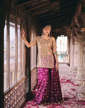 Gold and Wine Sharara