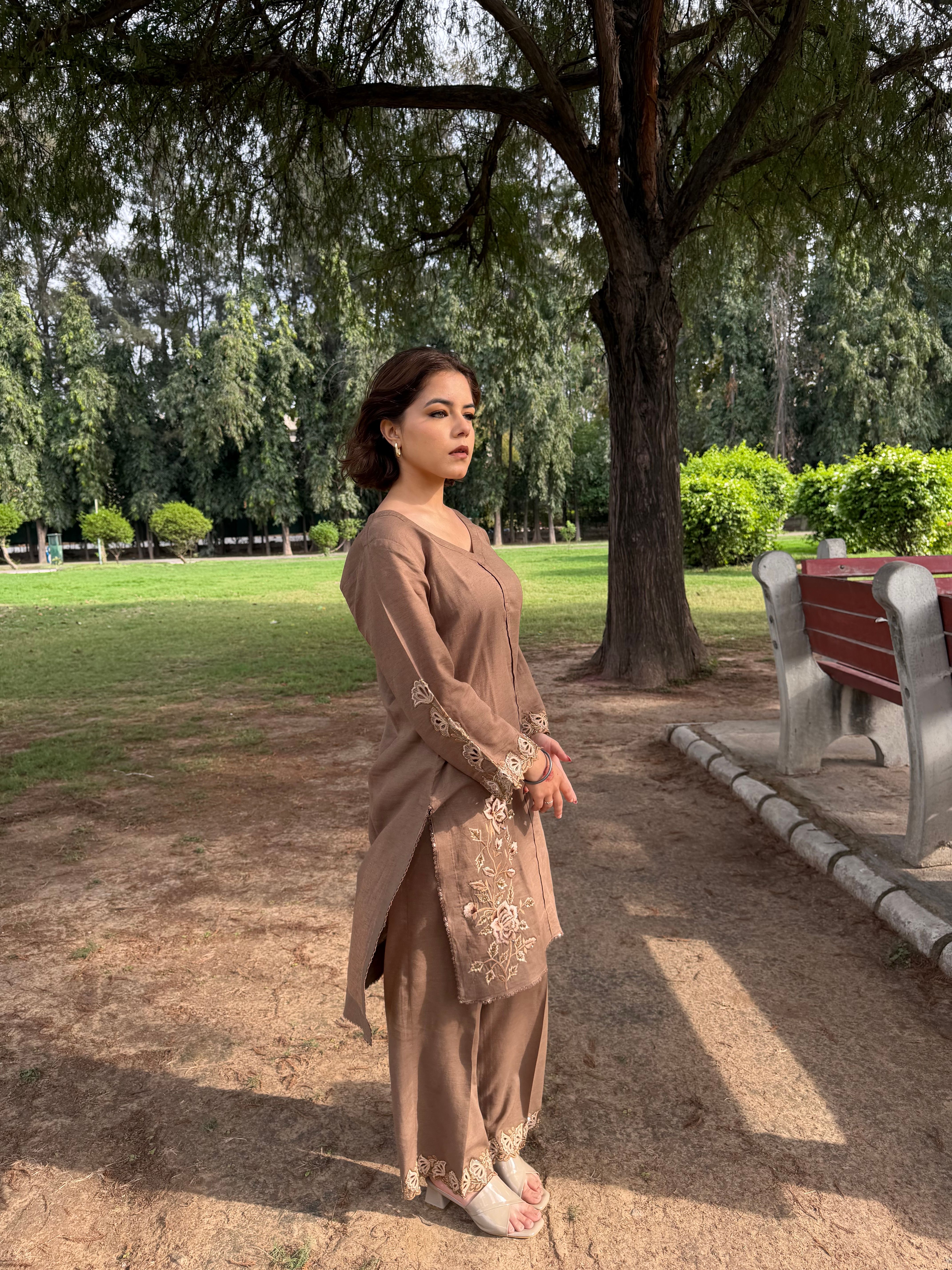 Mocha Taupe Pant Set