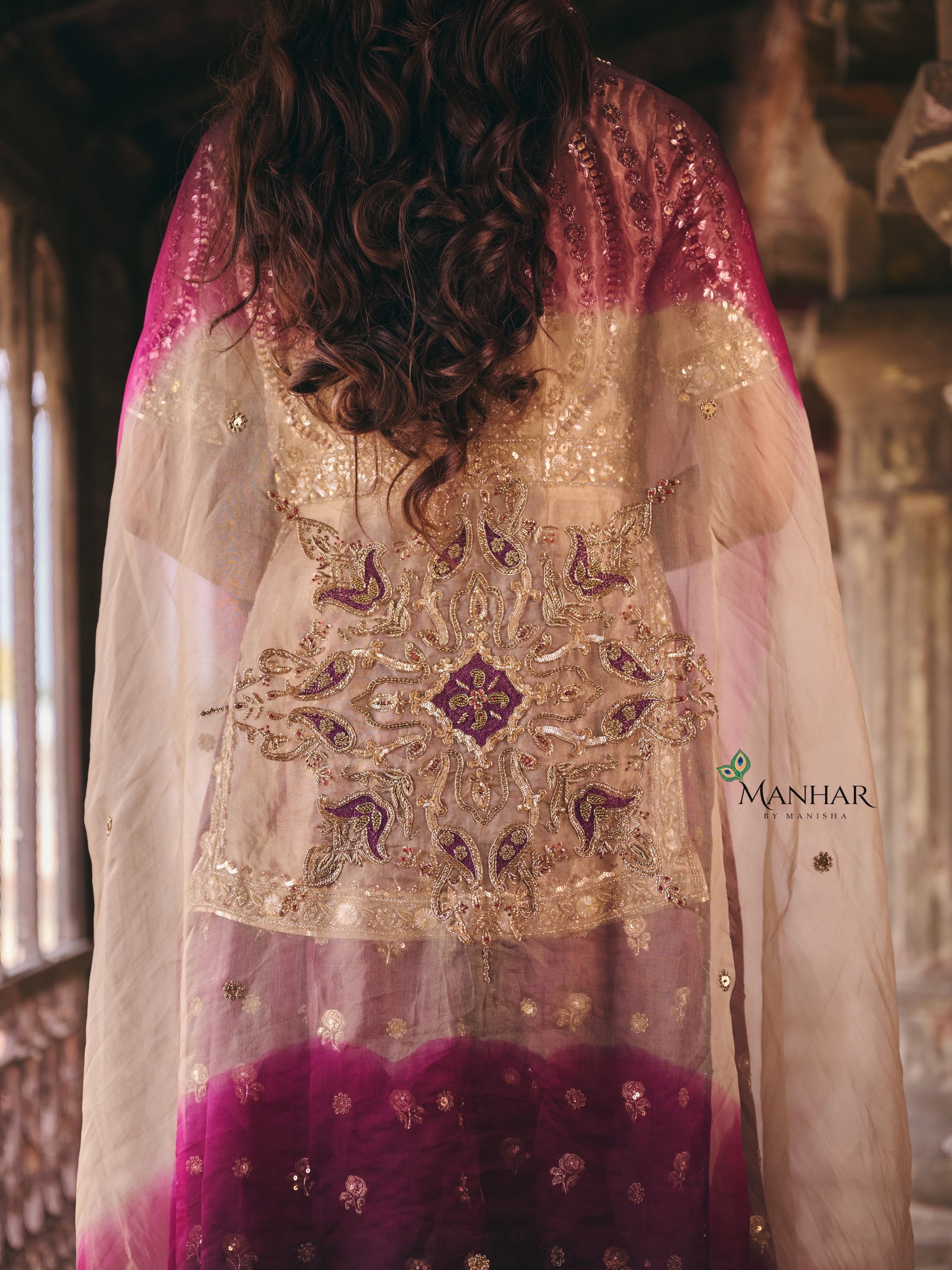 Gold and Wine Sharara