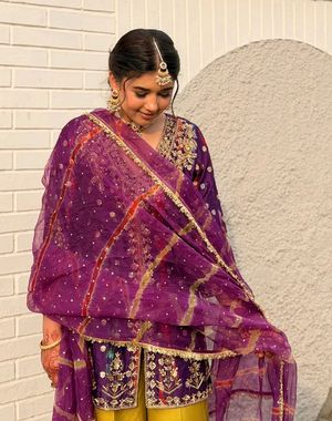 Purple Gold Pant set