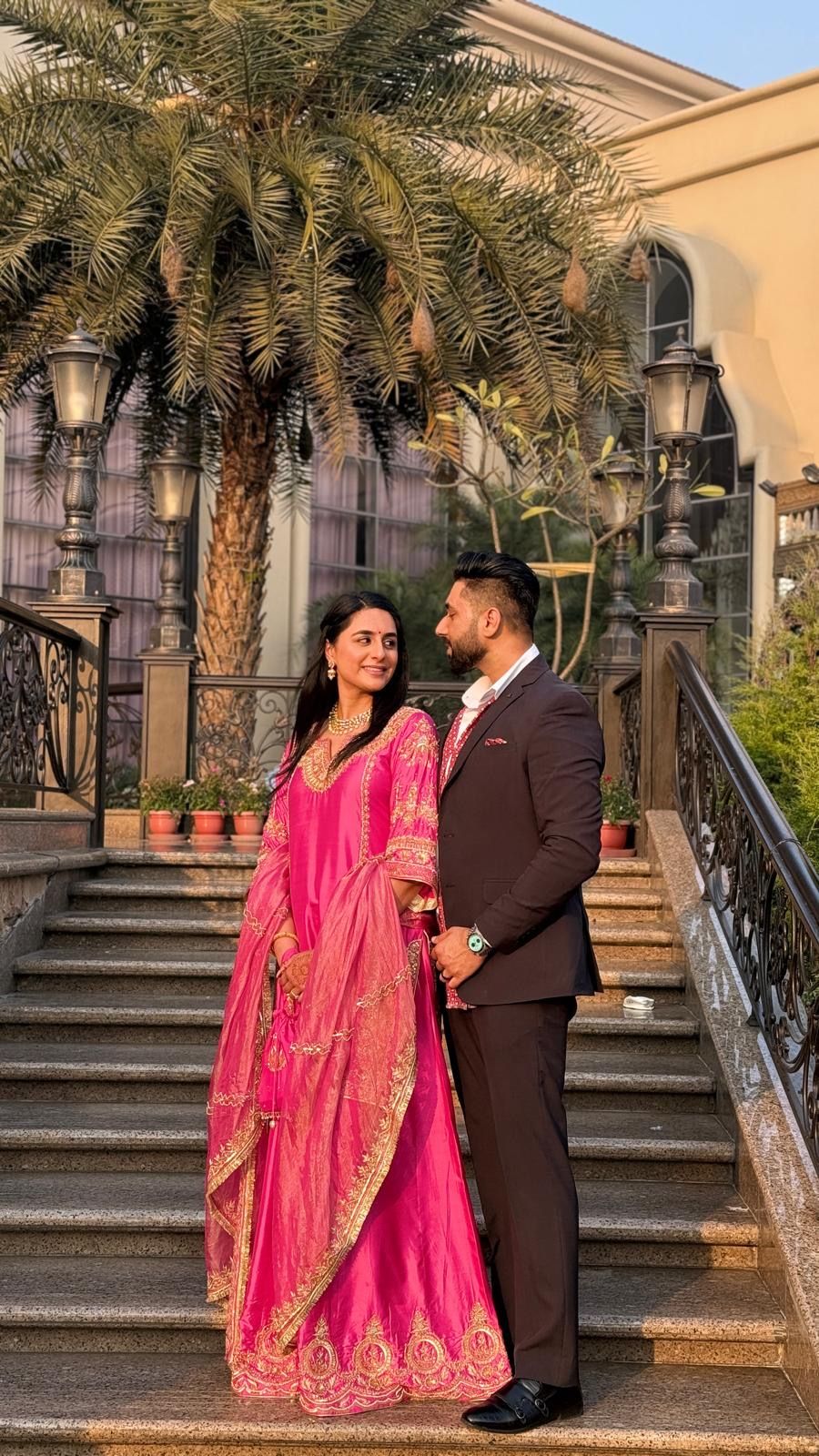 Fuchsia Pink Sharara Set