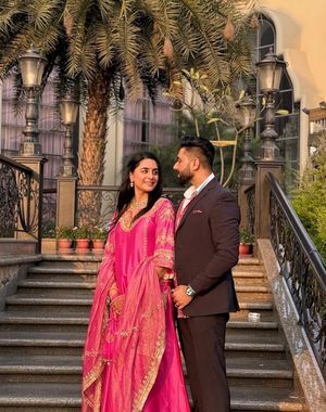 Fuchsia Pink Sharara Set