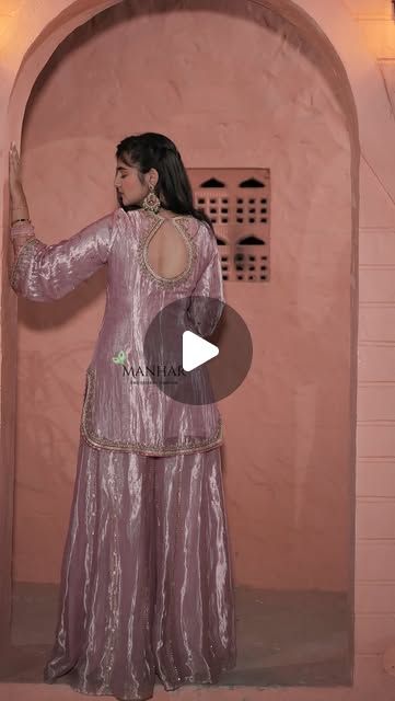 Misty Rose Sharara Set
