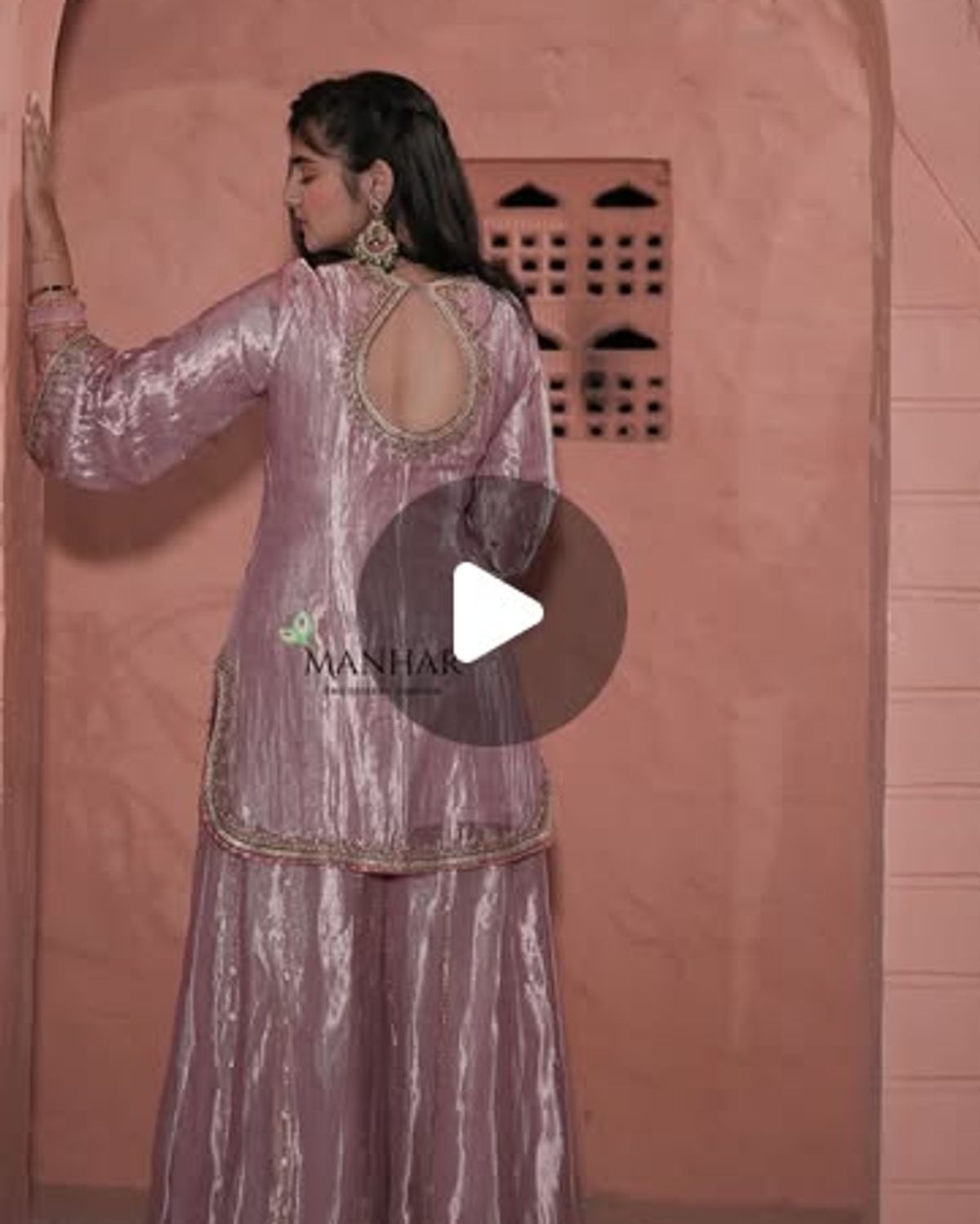 Misty Rose Sharara Set