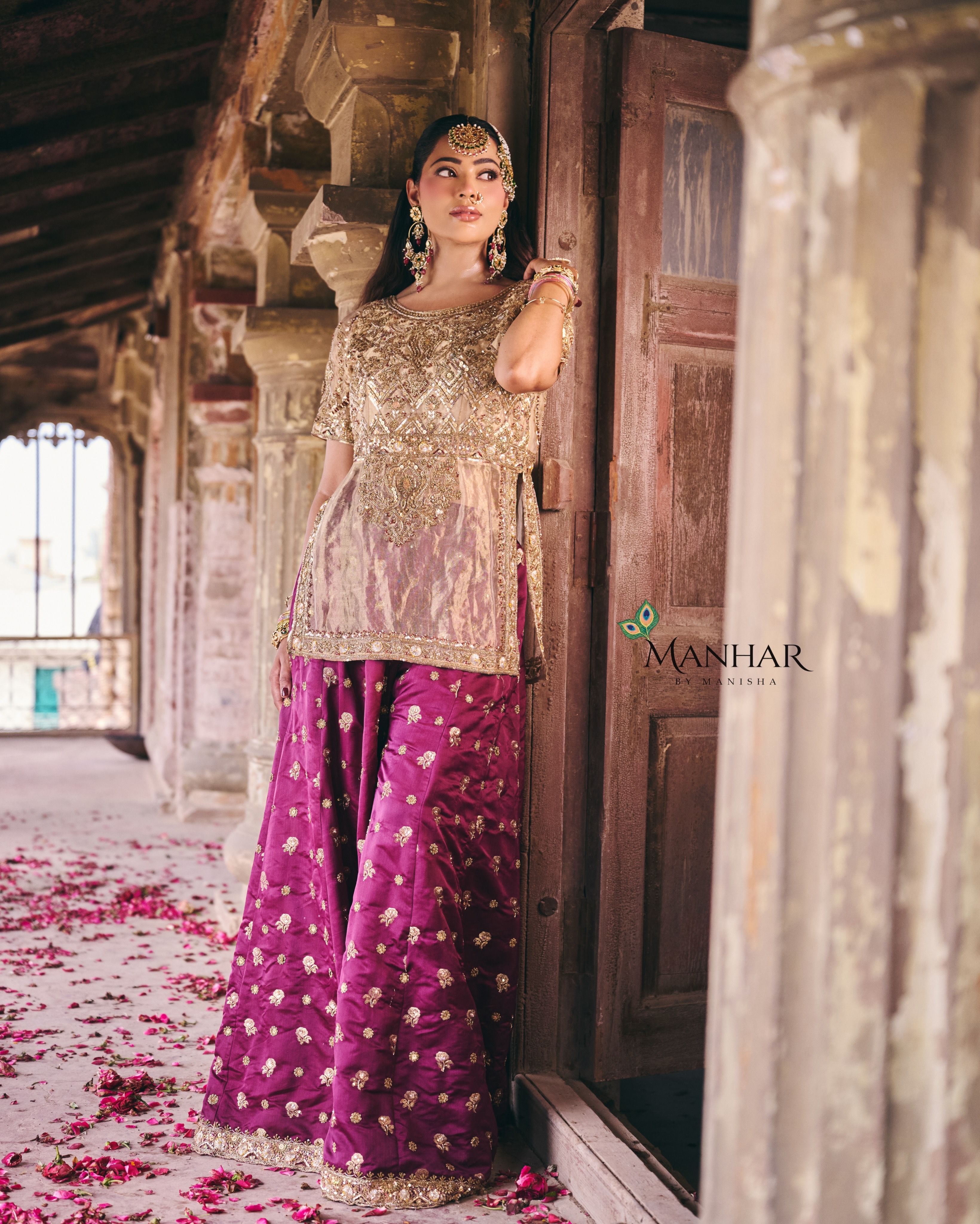 Gold and Wine Sharara