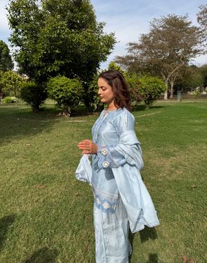 Powder Blue Farshi Salwar