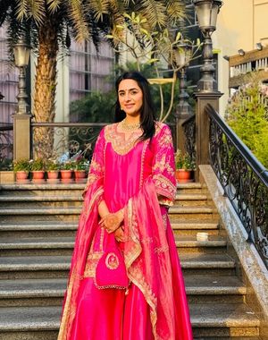 Fuchsia Pink Sharara Set