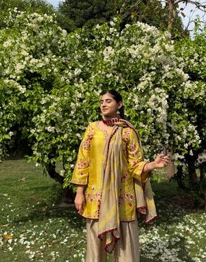 Marigold Gold Farshi Salwar
