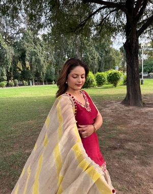 Maroon Mocha Farshi Salwar