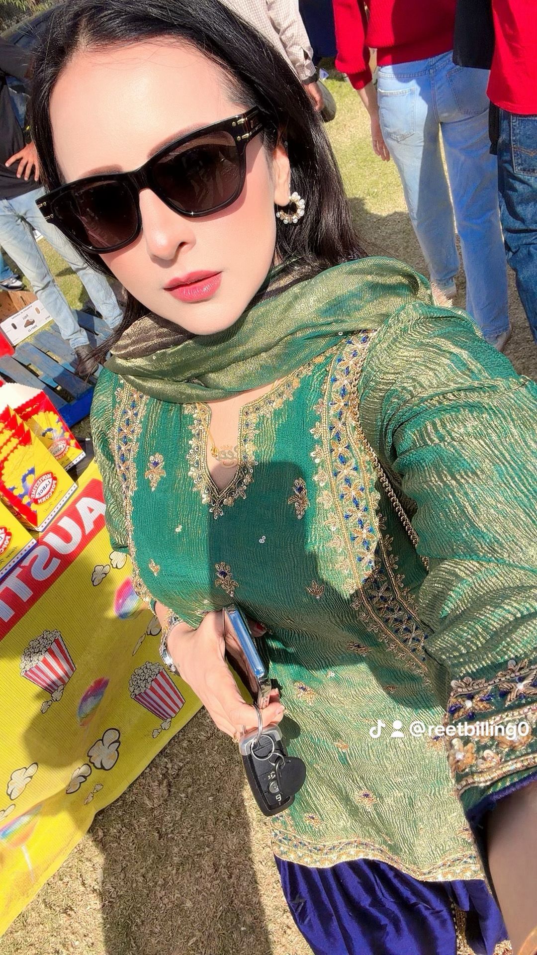 Green Blue Farshi Salwar Suit