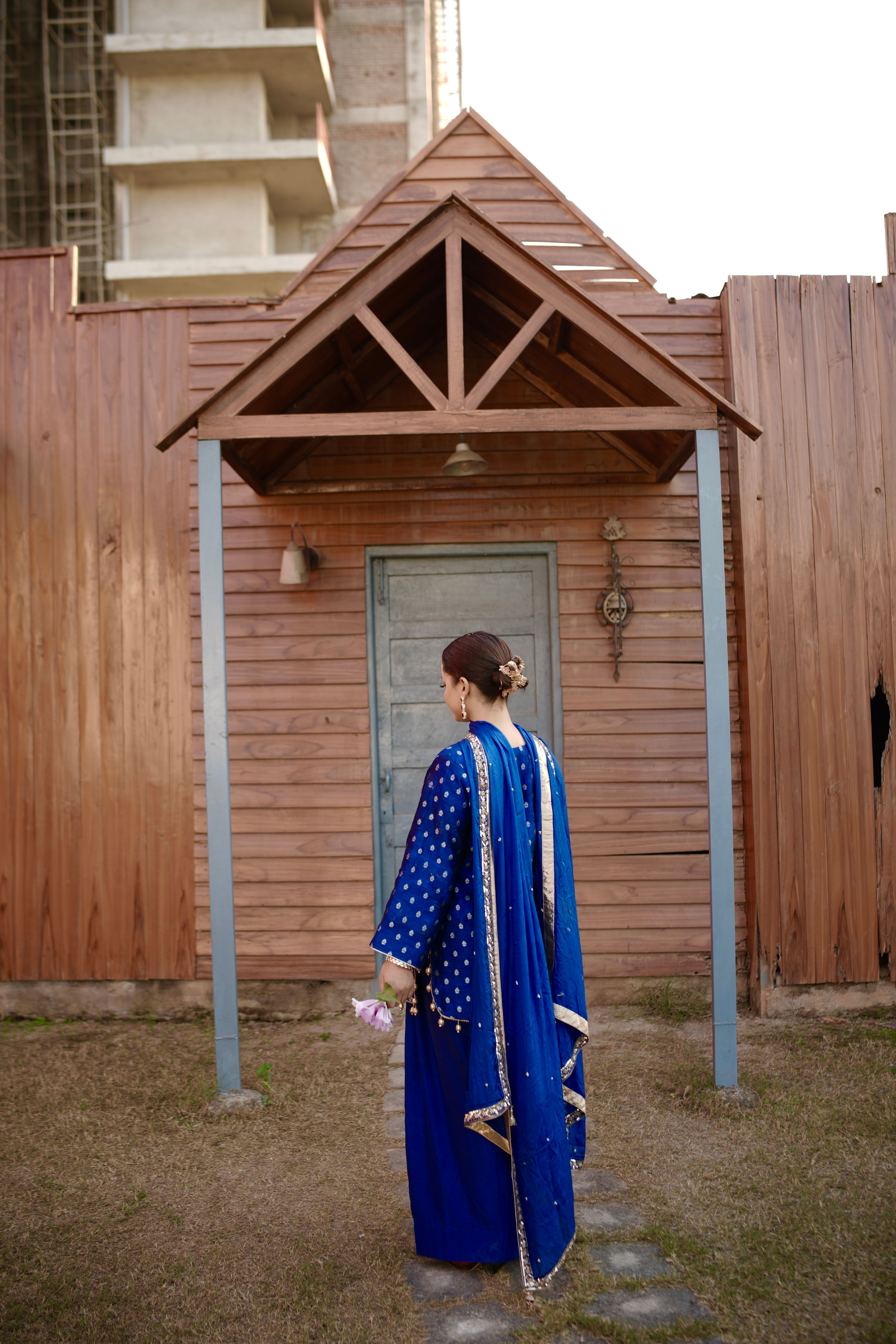 Royal Blue Farshi Salwar Set