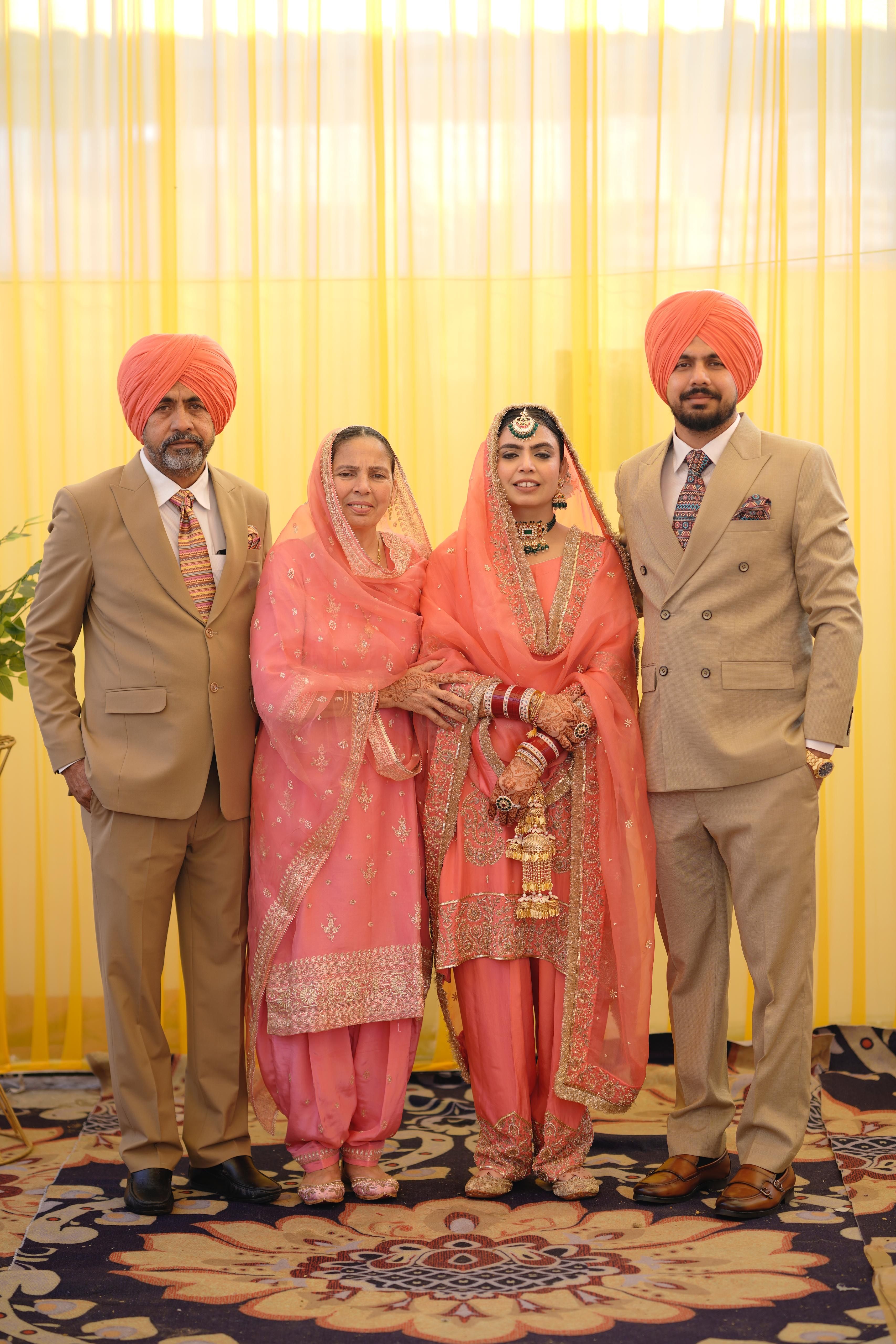 Pink Anand Karaj Salwar Suit