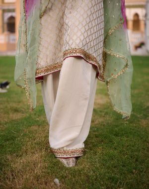 Ivory A line Salwar Suit