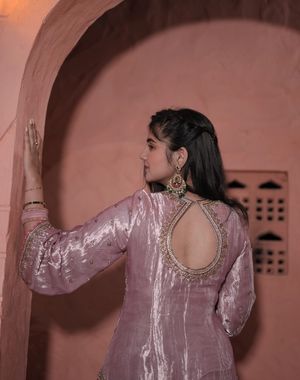 Misty Rose Sharara Set