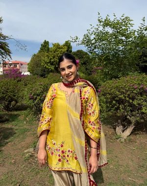 Marigold Gold Farshi Salwar