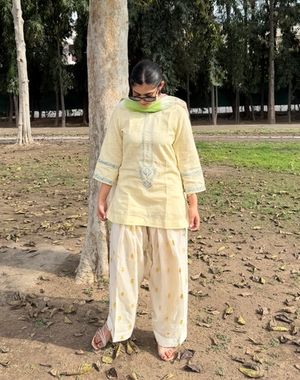 Lime Ivory Farshi Salwar