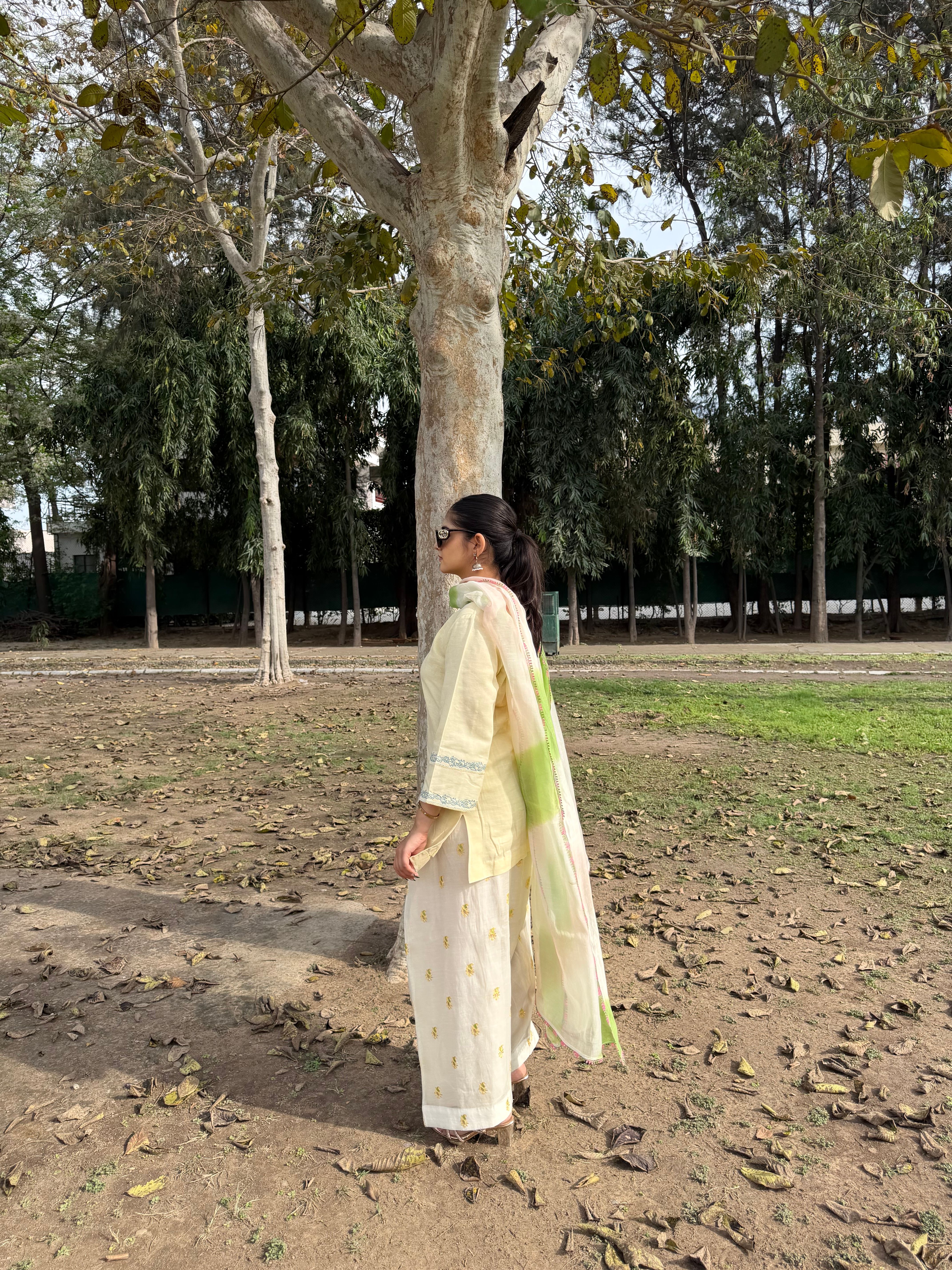 Lime Ivory Farshi Salwar