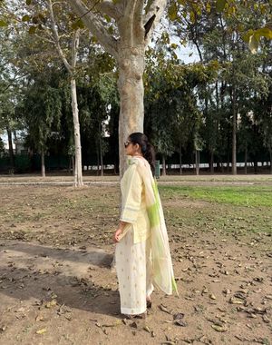 Lime Ivory Farshi Salwar