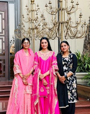 Fuchsia Pink Sharara Set