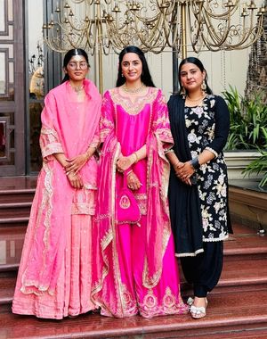 Fuchsia Pink Sharara Set