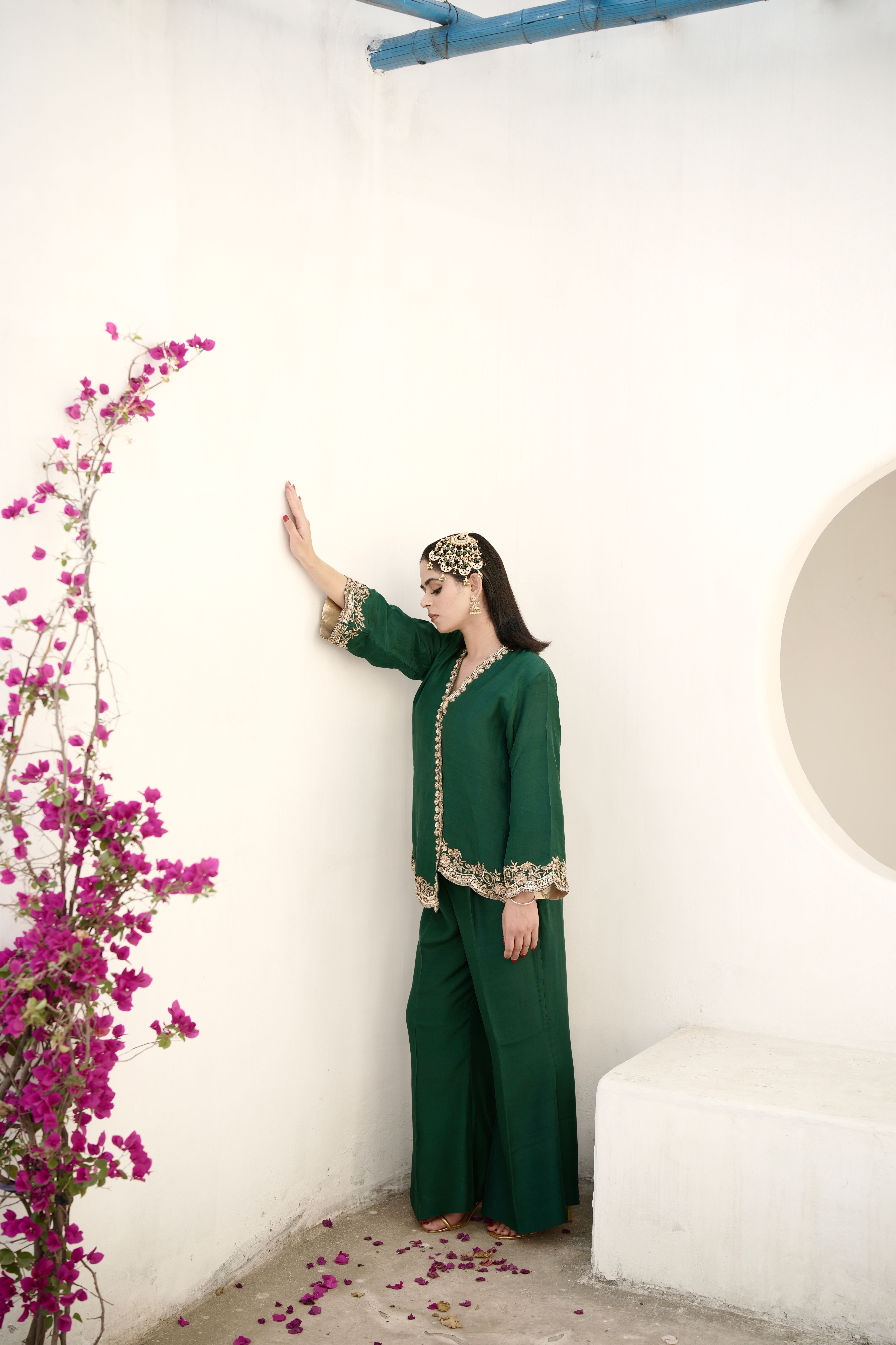 Dark Green High-Low Coord set
