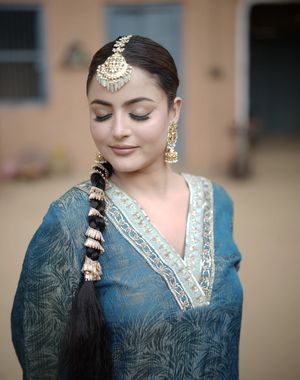 Teal Blue Farshi Salwar Suit