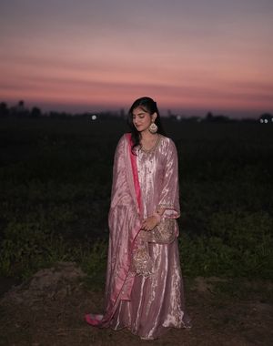 Misty Rose Sharara Set
